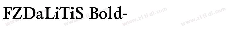 FZDaLiTiS Bold字体转换